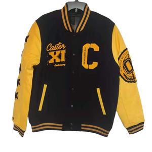 Hombres de alta calidad Varsity College Letterman chaquetas nuevo doble color Patchwork invierno deportes al aire libre equipo soporte al por mayor - Product Image 4