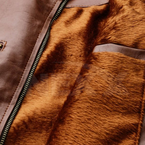 Chaqueta de Motero de Cuero Genuino Marrón para Hombre, Piel de Vacuno Auténtica con Forro Cálido, Corte Ajustado, Estilo Clásico de Motociclista, Elegante para Usar en Todas las Estaciones - Product Image 6