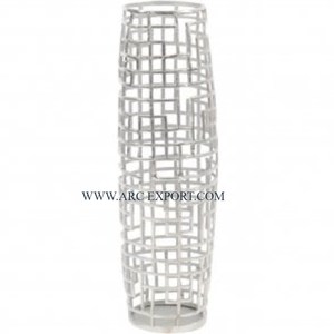 Ensemble de 2 vases à fleurs de table de tailles différentes, vase plaqué or à motifs de feuilles, vases à fleurs brillants en métal de couleur blanche pour Offre Spéciale - Product Image 6