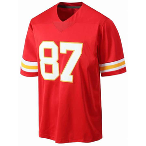 Camiseta de fútbol americano de malla Retro de ajuste holgado 100 por ciento de poliéster ropa deportiva transpirable uniforme de Rugby de alta calidad Top - Product Image 2