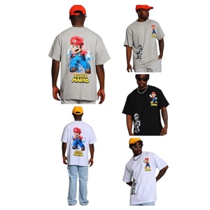 Camiseta Extra Grande, Estilo Urbano, Estampado Gráfico Vintage, Talla Grande, Algodón Grueso, Elegante - Product Image 2