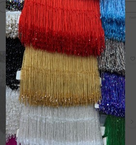 New Arrival Delicate <b>Bead</b> Fringe Trim for Haute Couture, Handmade <b>Bead</b> Fringe Tassels Trim Lace Fringe - Product Image 1
