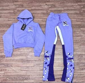 เสื้อฮู้ดผ้าคอตตอนผ้าเฟรนช์เทอร์รี่ทรงหลวมโอเวอร์ไซส์ทรงบ็อกซี่มีซิปมีฮู้ดและกางเกงวอร์มชุดจ็อกเกอร์ของผู้ชาย - Product Image 5