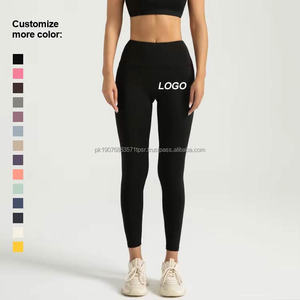 Custom Logo High Waist Women's Gym Fitness Yoga <b>Leggings</b> Eco-Friendly High Waisted Workout <b>Leggings</b> <b>Pocket</b> XL Spandex Seamless - Product Image 6