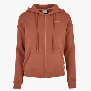 Sudaderas con capucha de lana personalizadas para mujer, sudaderas transpirables antiarrugas con logotipo impreso en la parte delantera para el invierno - Product Image 1