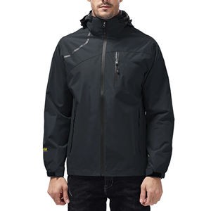 Veste pull patché extérieure de haute qualité pour hommes veste coupe-vent à capuche en nylon à demi-fermeture éclair Anorak - Product Image 4