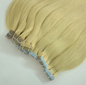 Offres Spéciales! 100% vierge réel vietnamien humain Remy Extensions de cheveux cuticule aligné droite blonde bande trame vague 1B blanchiment - Product Image 1