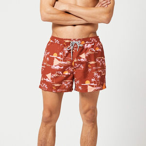 Pantalones cortos de lona de verano para hombre con estampado de logotipo personalizado, ropa de sublimación 100% algodón sólido ecológico - Product Image 3