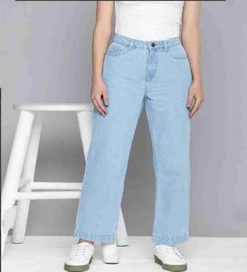 Jin pacar lurus wanita denim pinggang tinggi premium kustom kualitas standar - Product Image 5