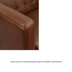 Mid for Modern 3 Seater Genuine Leather Sofa Bed Soft Padded Cushions Compact Design for Villa Living Room Apartment Bedroom - Product Image 2