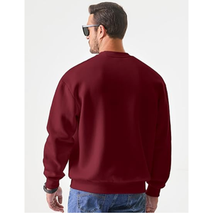 Sweat-shirt à col rond pour homme, coupe ample, couleur unie, manches longues, impression personnalisée en usine, fabriqué au Bangladesh - Product Image 2