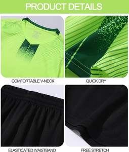 Uniforme Deportivo Personalizado para Equipos de Fútbol, Camiseta de Manga Corta, Tejido Transpirable de Secado Rápido, Ajuste Atlético, Profesional para Partidos - Product Image 4