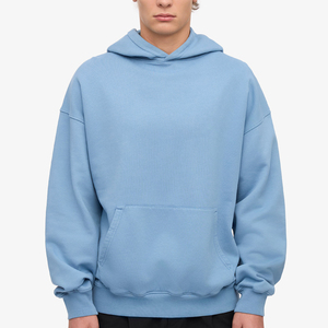 เสื้อฮู้ดดี้ผู้ชายผ้าฝ้าย 100% ทรงหลวม ไหล่ตก สไตล์สตรีทแวร์ พิมพ์ลายพัฟฟ์ หนานุ่ม - Product Image 1