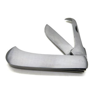 Cuchillo plegable de alta resistencia, pequeñas y grandes dos cuchillas, herramientas veterinarias de acero inoxidable - Product Image 2