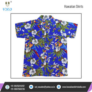 Chemises hawaïennes en coton à imprimé cerise et perroquet pour hommes, vente en gros à prix d'usine - Product Image 2