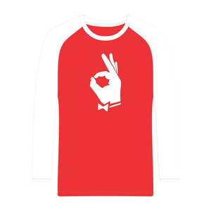 Camiseta Kappa Alpha Psi YO con Signo de Mano 1911, Manga Raglán Roja, Algodón Premium, Ropa Casual de Fraternidad Griega - Product Image 3