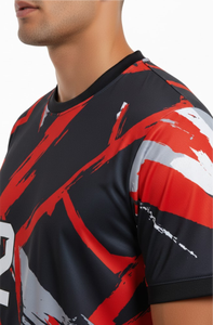 ชุดฟุตบอลแบบกำหนดเองเป็นมิตรกับสิ่งแวดล้อม ผลิตจากโพลีเอสเตอร์ 100% สำหรับสโมสร แห้งเร็ว ระบายอากาศได้ดี ชุดเสื้อและกางเกงขาสั้น ชุดกีฬา ชุดฟุตบอล - Product Image 5