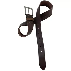 Cinturón de cuero de vaca Premium para hombre nuevo a la moda al por mayor estilo informal con hebilla de cobre a la venta - Product Image 5