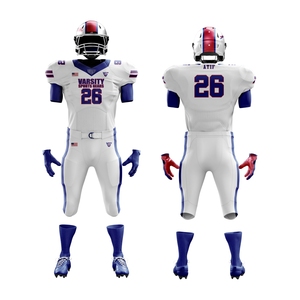 Uniforme de fútbol americano para hombres, Jersey y pantalones de equipo personalizados, ropa deportiva de sarga transpirable, kit de entrenamiento cosido duradero - Product Image 1