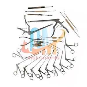 Instruments endoscopiques FESS, ensemble complet d'instruments chirurgicaux réutilisables pour la chirurgie des sinus, ORL (oreilles, nez et gorge) |   OldMed - Product Image 3