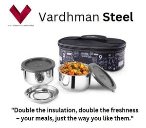 Fiambrera de doble pared con aislamiento de acero inoxidable con tapa de plástico Doble frescura Doble aislamiento - Product Image 2