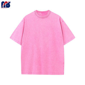 T-shirt pour hommes 100% coton fabriqué en usine motif solide brodé tissu tricoté lourd impression personnalisée T-Shirt vierge - Product Image 3