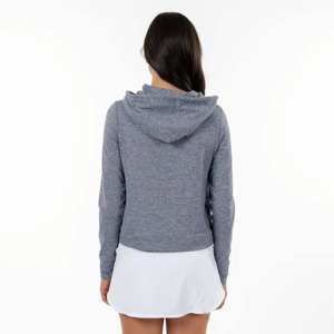 Livraison rapide à bas prix pour femmes léger Style décontracté devant maillot à capuche femmes vêtements de sport gris essentiel à capuche - Product Image 3