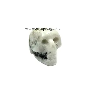 무지개 Moonstone 원석 두개골 도매 결정 수정같은 석영 두개골 원석 결정