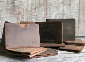 Porte-cartes en cuir véritable personnalisé léger haute qualité hommes porte-cartes poche portefeuille Mini Smart Slim cuir Nubuck - Product Image 4