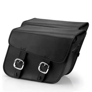 Prix de gros accessoire de moto 2024 sac de selle de moto de haute qualité en cuir de couleur noire - Product Image 1