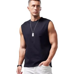 Camiseta Deportiva de Tirantes para Hombre, con Cuello Redondo, 100% Algodón, Transpirable, Ecológica, con Estampado Digital Personalizado OEM - Product Image 5