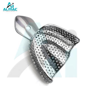 Bandejas de impresión para implantes dentales manuales de acero inoxidable ALMAC OEM, instrumentos quirúrgicos para impresión dental con logotipo personalizado - Product Image 1