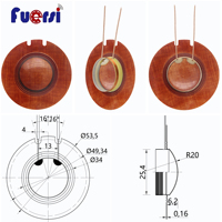 Diaphragme phénolique 20W avec diamètre intérieur de 51.6mm 1 pouce Bobine vocale Klaxon Haut-parleur Electrovoice Compression Driver Unit Parts