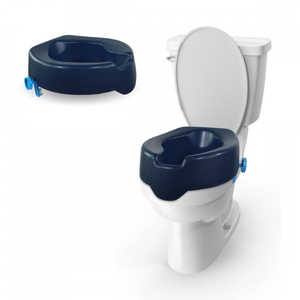 Mobiclinic Rio 11 cm elevador de asiento de inodoro azul suave para suministros de terapia de rehabilitación - Product Image 3