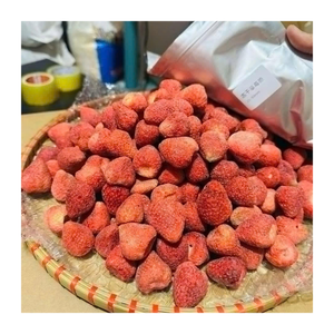 Fresas liofilizadas Premium de Vietnam Calidad de exportación Bayas Rojas enteras dulces naturales Delicia crujiente para compradores - Product Image 1