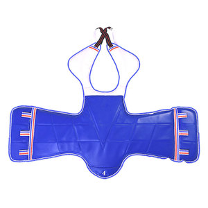 Vente chaude en cuir PU ITF Taekwondo protecteur de poitrine meilleures sangles réglables couleur bleue professionnel WTF Taekwondo équipement de sécurité - Product Image 2