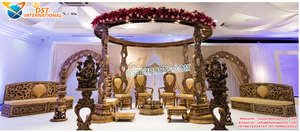 Impresionante Mandap DEL SUR DE LA India para la celebración de la boda Manavarai Tema abierto Boda Blanco Mandapam Kalyan Mandap Boda - Product Image 2