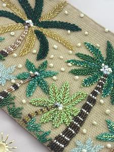 Nouveau sac à main en coton classique HUSSAIN CRAFTS avec strass, poignée en cristal, perles, sac à bandoulière pour mariage, soirée, élégant - Product Image 6