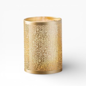 Porte-bougie en métal ajouré avec motif géométrique en diamant pour une décoration intérieure élégante - Product Image 5