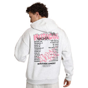 Sweat à capuche en coton pour homme, service OEM avec logo personnalisé, design surdimensionné délavé à l'acide, couleur unie, poids lourd - Product Image 4