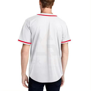 Maillots de baseball en gros Nouvelle tendance de la mode Qualité durable Prix ajustable Logo personnalisé 100% polyester Antibactérien - Product Image 2