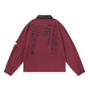 OEM Custom Men's Premium Quality Thin Wool Varsity <b>Jacket</b> Stand Collar Eco-Friendly Windproof Winter Sports Embroidery <b>Patch</b> - Product Image 6