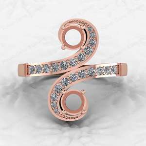 Genuine 925 Sterling Silver 5mm Twisted Band Semi Mount Adjustable <b>Ring</b> <b>Resin</b> Ashes Work Keepsake Breastmilk Wholesale Jewelry - Product Image 3