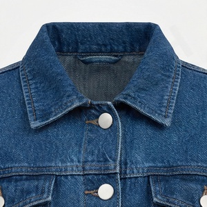 Veste en jean décontractée personnalisée pour hommes, grandes tailles, 100% coton, option logo sur le devant, respirante, veste d'hiver - Product Image 4