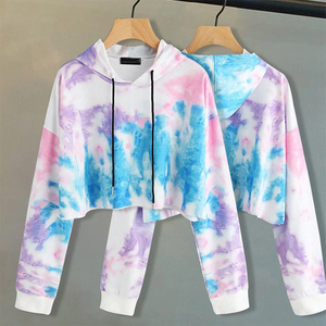 Women's Customized Crop Top Quick Dry Custom logo and Design Crop <b>Hoodies</b> for Women's O-Neck <b>Short</b> <b>Sleeve</b> <b>Hoodies</b> - Product Image 5