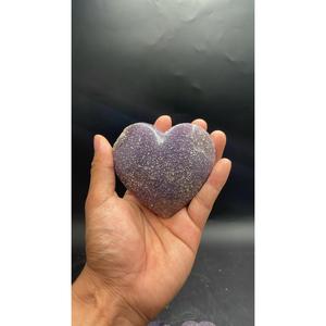 Wholesale 8 cm Polished Grape Agate <b>Crystal</b> Stone Natural <b>Big</b> Heart Carving Healing Decorative for Home Use Indocraftstone Rizki - Product Image 5