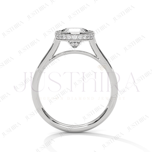 925 <b>Silver</b> Most Selling Bezel Setting Round Cut Diamond <b>Ring</b> for Everyday Wear Office Use and Elegant Styling Gift For Her - Product Image 5