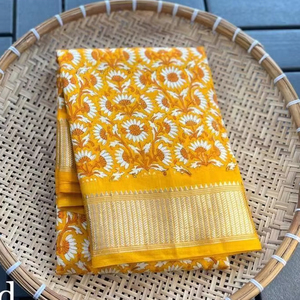 Tusser Soft Silk Sarees All Over Patola Impresión digital con borde Zari para fiestas de invierno - Product Image 1