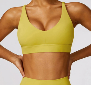 Womens Y <b>Back</b> Padded High Support Sports <b>Bra</b> <b>Strapless</b> Front Butter Soft <b>Low</b> for Workout Yoga Pilates Walking - Product Image 3