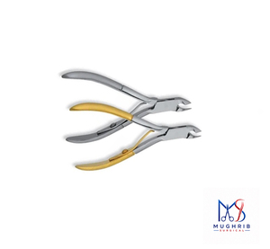 Pince à cuticules manuelle classique avec poignée dorée ou argentée, 12 cm, en acier inoxydable, à mâchoires larges, pointe affûtée, avec ressort de verrouillage pour ongles - Product Image 4